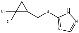 5-{[(2,2-dichlorocyclopropyl)methyl]sulfanyl}-1H-1,2,4-triazole Struktur