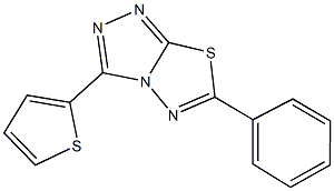 6-phenyl-3-(2-thienyl)[1,2,4]triazolo[3,4-b][1,3,4]thiadiazole Struktur