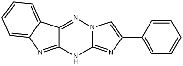 2-phenyl-10H-imidazo[1',2':2,3][1,2,4]triazino[5,6-b]indole Struktur