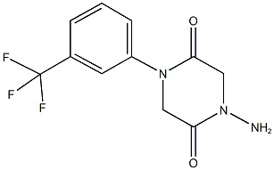 1-amino-4-[3-(trifluoromethyl)phenyl]-2,5-piperazinedione Structure