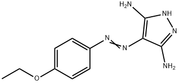 4-[(4-ethoxyphenyl)diazenyl]-1H-pyrazole-3,5-diamine 化学構造式