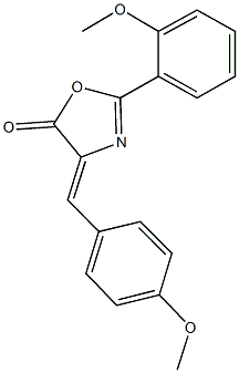 4-(4-methoxybenzylidene)-2-(2-methoxyphenyl)-1,3-oxazol-5(4H)-one Struktur