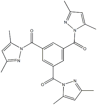1-{3,5-bis[(3,5-dimethyl-1H-pyrazol-1-yl)carbonyl]benzoyl}-3,5-dimethyl-1H-pyrazole Structure