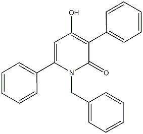 1-benzyl-4-hydroxy-3,6-diphenyl-2(1H)-pyridinone Structure