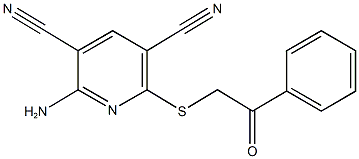 2-amino-6-[(2-oxo-2-phenylethyl)sulfanyl]-3,5-pyridinedicarbonitrile,119022-84-3,结构式