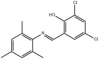 2,4-dichloro-6-[(mesitylimino)methyl]phenol Struktur