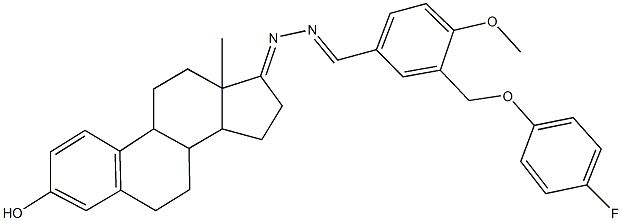 3-[(4-fluorophenoxy)methyl]-4-methoxybenzaldehyde [3-hydroxyestra-1,3,5(10)-trien-17-ylidene]hydrazone 结构式
