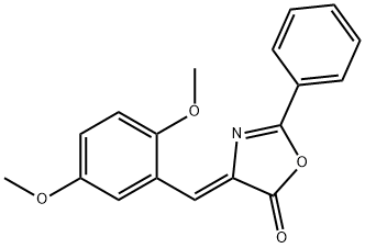 4-(2,5-dimethoxybenzylidene)-2-phenyl-1,3-oxazol-5(4H)-one 结构式