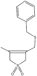 3-[(benzylsulfanyl)methyl]-4-methyl-2,5-dihydrothiophene 1,1-dioxide,119485-68-6,结构式