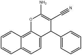 2-amino-4-phenyl-4H-benzo[h]chromene-3-carbonitrile Structure