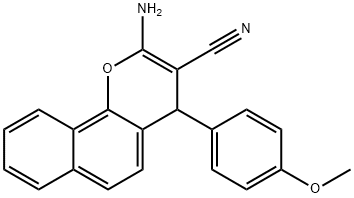 2-amino-4-(4-methoxyphenyl)-4H-benzo[h]chromene-3-carbonitrile Structure