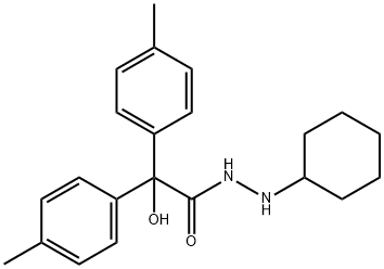 N'-cyclohexyl-2-hydroxy-2,2-bis(4-methylphenyl)acetohydrazide Structure