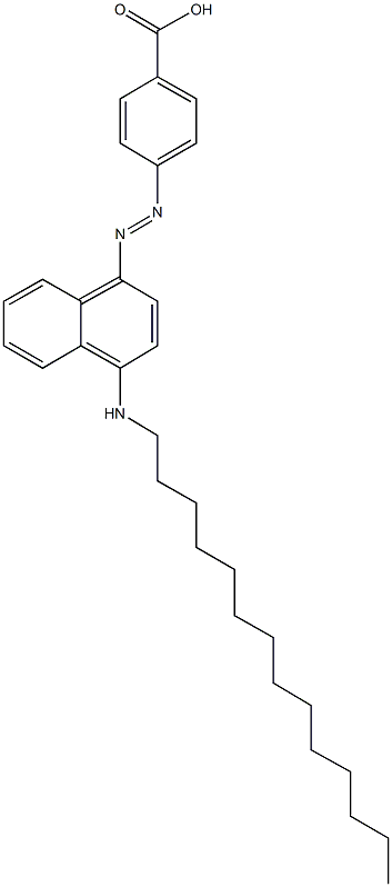 4-{[4-(tetradecylamino)-1-naphthyl]diazenyl}benzoic acid Structure