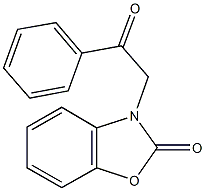 3-(2-oxo-2-phenylethyl)-1,3-benzoxazol-2(3H)-one Struktur