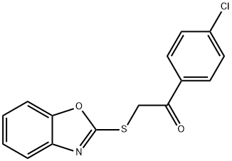 2-(1,3-benzoxazol-2-ylsulfanyl)-1-(4-chlorophenyl)ethanone Structure