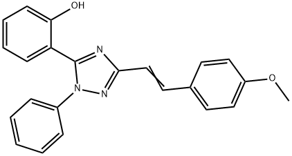 2-{3-[2-(4-methoxyphenyl)vinyl]-1-phenyl-1H-1,2,4-triazol-5-yl}phenol Structure