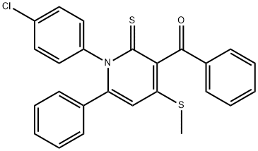 [1-(4-chlorophenyl)-4-(methylsulfanyl)-6-phenyl-2-thioxo-1,2-dihydro-3-pyridinyl](phenyl)methanone|