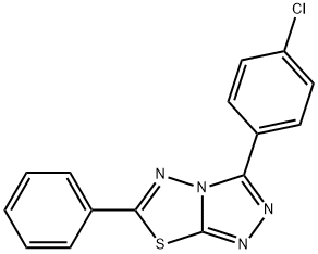 3-(4-chlorophenyl)-6-phenyl[1,2,4]triazolo[3,4-b][1,3,4]thiadiazole Struktur