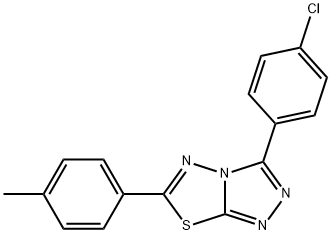 3-(4-chlorophenyl)-6-(4-methylphenyl)[1,2,4]triazolo[3,4-b][1,3,4]thiadiazole,120187-05-5,结构式