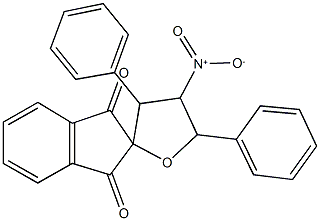 3'-nitro-2',4'-diphenyl-spiro(1H-indene-2,5'-tetrahydrofuran)-1,3(2H)-dione 化学構造式