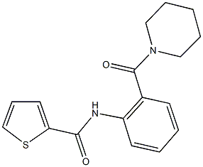 N-[2-(1-piperidinylcarbonyl)phenyl]-2-thiophenecarboxamide Struktur