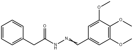 2-phenyl-N'-(3,4,5-trimethoxybenzylidene)acetohydrazide Struktur