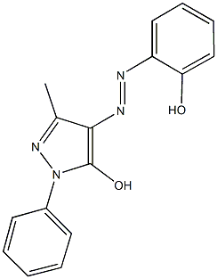 4-[(2-hydroxyphenyl)diazenyl]-3-methyl-1-phenyl-1H-pyrazol-5-ol Structure