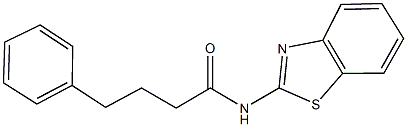 N-(1,3-benzothiazol-2-yl)-4-phenylbutanamide 化学構造式