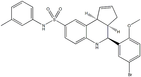 4-(5-bromo-2-methoxyphenyl)-N-(3-methylphenyl)-3a,4,5,9b-tetrahydro-3H-cyclopenta[c]quinoline-8-sulfonamide Structure