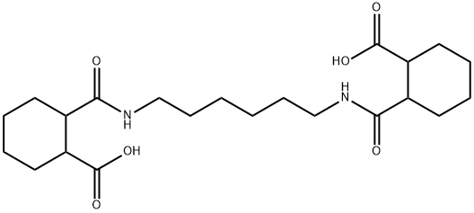 2-{[(6-{[(2-carboxycyclohexyl)carbonyl]amino}hexyl)amino]carbonyl}cyclohexanecarboxylic acid,1212126-96-9,结构式