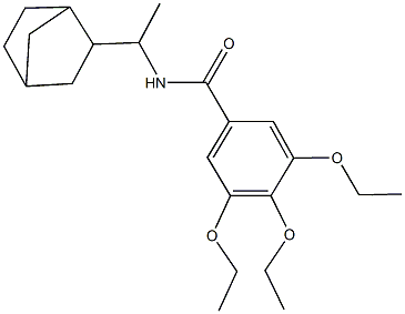 N-(1-bicyclo[2.2.1]hept-2-ylethyl)-3,4,5-triethoxybenzamide Struktur