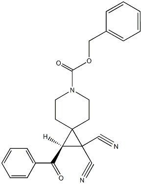 benzyl 2-benzoyl-1,1-dicyano-6-azaspiro[2.5]octane-6-carboxylate Structure