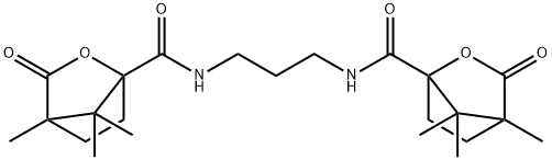 4,7,7-trimethyl-3-oxo-N-(3-{[(4,7,7-trimethyl-3-oxo-2-oxabicyclo[2.2.1]hept-1-yl)carbonyl]amino}propyl)-2-oxabicyclo[2.2.1]heptane-1-carboxamide 结构式