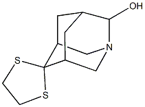 spiro(1-azatricyclo[3.3.1.1~3,7~]decane-6,2'-[1,3]-dithiolane)-2-ol 化学構造式