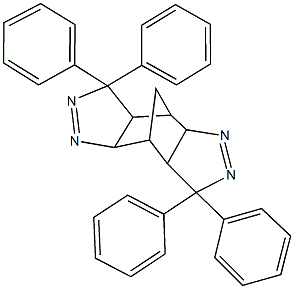 5,5,11,11-tetraphenyl-3,4,9,10-tetraazatetracyclo[5.5.1.0~2,6~.0~8,12~]trideca-3,9-diene Struktur