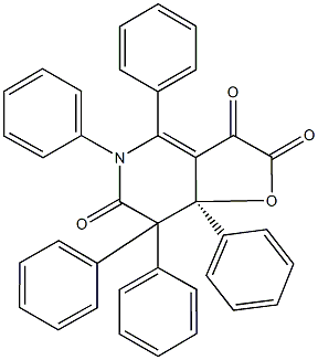 4,5,7,7,7a-pentaphenyl-7,7a-dihydrofuro[3,2-c]pyridine-2,3,6(5H)-trione Struktur