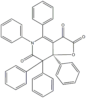 4,5,7,7,7a-pentaphenyl-7,7a-dihydrofuro[3,2-c]pyridine-2,3,6(5H)-trione Structure