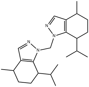 7-isopropyl-1-[(7-isopropyl-4-methyl-4,5,6,7-tetrahydro-1H-indazol-1-yl)methyl]-4-methyl-4,5,6,7-tetrahydro-1H-indazole Structure