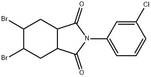 5,6-dibromo-2-(3-chlorophenyl)hexahydro-1H-isoindole-1,3(2H)-dione 化学構造式