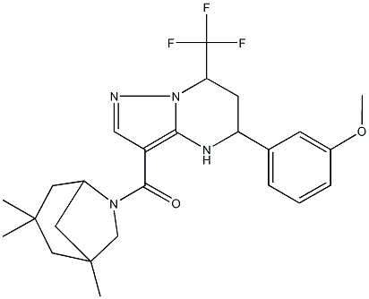 1212392-50-1 methyl 3-{7-(trifluoromethyl)-3-[(1,3,3-trimethyl-6-azabicyclo[3.2.1]oct-6-yl)carbonyl]-4,5,6,7-tetrahydropyrazolo[1,5-a]pyrimidin-5-yl}phenyl ether