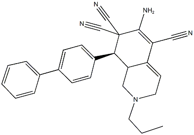 6-amino-8-[1,1'-biphenyl]-4-yl-2-propyl-2,3,8,8a-tetrahydro-5,7,7(1H)-isoquinolinetricarbonitrile|