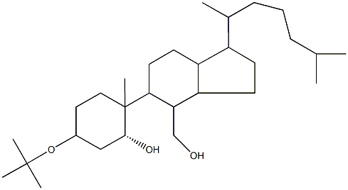 5-tert-butoxy-2-[1-(1,5-dimethylhexyl)-4-(hydroxymethyl)octahydro-1H-inden-5-yl]-2-methylcyclohexanol 结构式