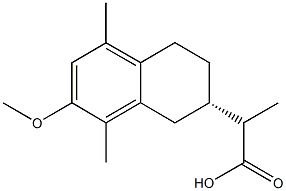 2-(7-methoxy-5,8-dimethyl-1,2,3,4-tetrahydro-2-naphthalenyl)propanoic acid Structure