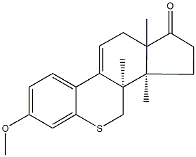 7-methoxy-3a,3b,11a-trimethyl-3,3a,3b,4,11,11a-hexahydroindeno[4,5-c]thiochromen-1(2H)-one Structure