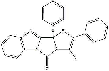 3-methyl-2,10b-diphenyl-3a,10b-dihydro-4H-thieno[2',3':3,4]pyrrolo[1,2-a]benzimidazol-4-one,1212474-11-7,结构式
