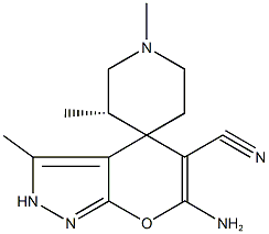 1212484-27-9 6'-amino-1,3,3'-trimethyl-2',4'-dihydrospiro(piperidine-4,4'-pyrano[2,3-c]pyrazole)-5-carbonitrile