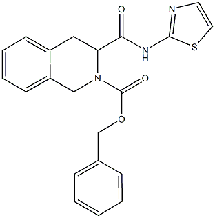 benzyl 3-[(1,3-thiazol-2-ylamino)carbonyl]-3,4-dihydro-2(1H)-isoquinolinecarboxylate|