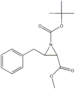 1-tert-butyl 2-methyl 3-benzyl-1,2-aziridinedicarboxylate Struktur