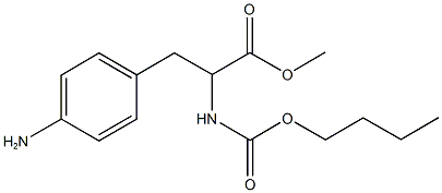 methyl 3-(4-aminophenyl)-2-[(butoxycarbonyl)amino]propanoate Struktur