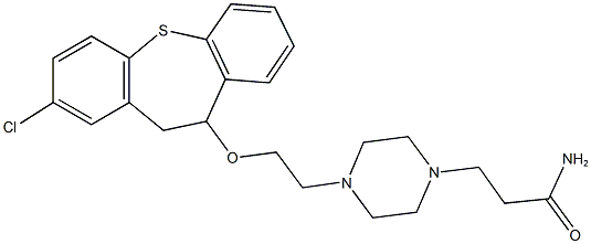 3-(4-{2-[(2-chloro-10,11-dihydrodibenzo[b,f]thiepin-10-yl)oxy]ethyl}-1-piperazinyl)propanamide,121433-95-2,结构式